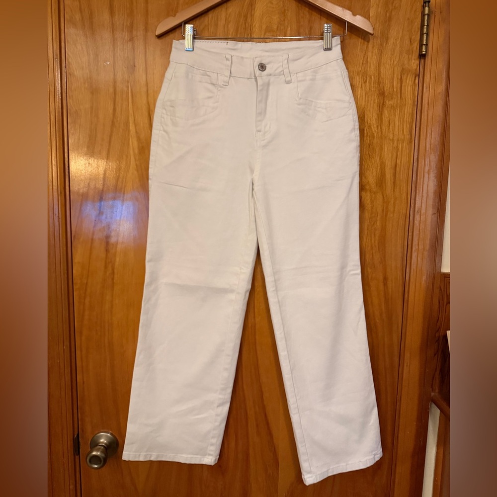 Women's Straight Leg Jeans - Cream